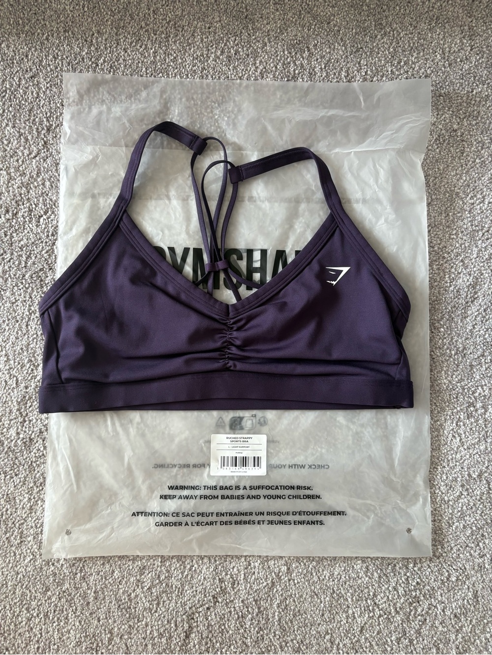 Gymshark Ruched Sports Bra (L)
